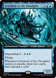 Overlord of the Floodpits (DSK-373) - Duskmourn: House of Horror: (Extended Art, enchantment) Foil