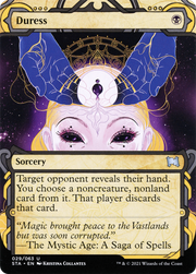 Duress (STA-029) - Strixhaven Mystical Archive: (Showcase) (Borderless) Etched Foil