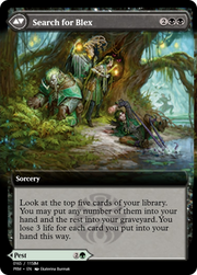Blex, Vexing Pest // Search for Blex (PRM-90300) - Magic Online Promos Foil
