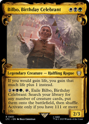 Bilbo, Birthday Celebrant (LTC-451) - Tales of Middle-earth Commander: (Showcase) Foil