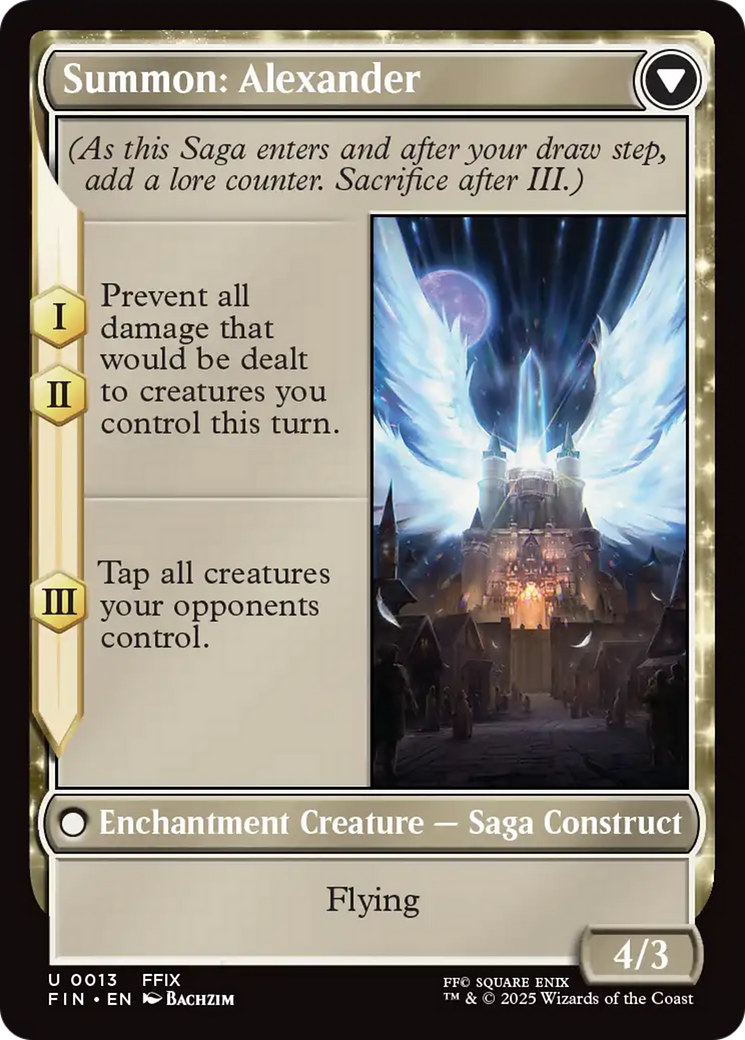 Crystal Fragments // Summon: Alexander (FIN-013) - FINAL FANTASY: (enchantment) Foil