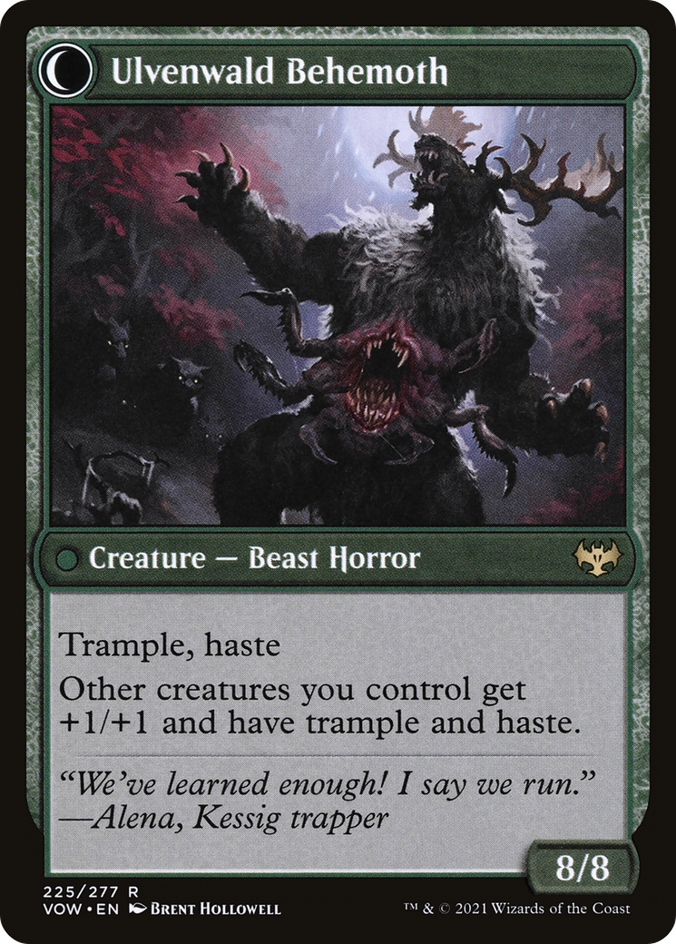 Ulvenwald Oddity // Ulvenwald Behemoth (VOW-225) - Innistrad: Crimson Vow: (Double Faced Transform) Foil