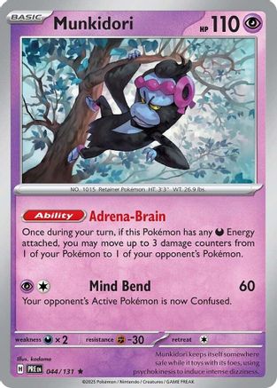 Munkidori 044/131  - Reverse Holofoil SV Prismatic Evolutions - Rare
