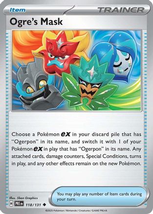 Ogre's Mask 118/131  SV Prismatic Evolutions - Uncommon