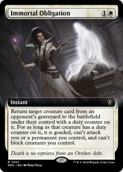 Immortal Obligation (MKC-321) - Murders at Karlov Manor Commander: (Extended Art)