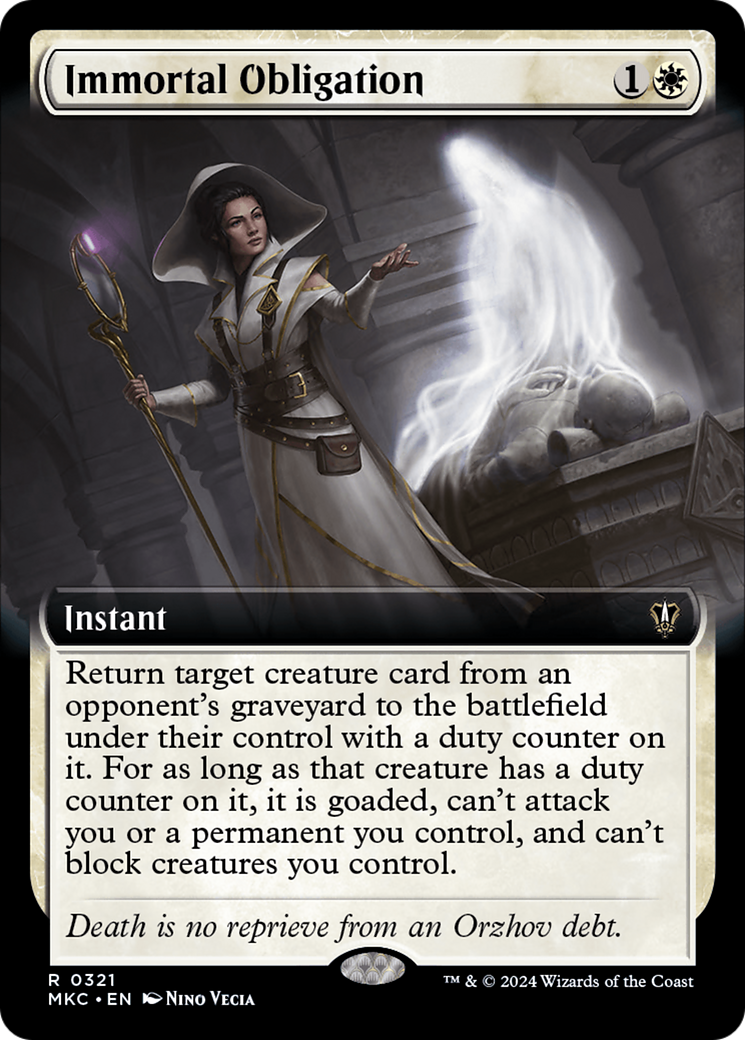 Immortal Obligation (MKC-321) - Murders at Karlov Manor Commander: (Extended Art)