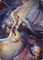 Serra Faithkeeper // Serra Faithkeeper (AMOM-007) - March of the Machine Art Series (Borderless) Foil