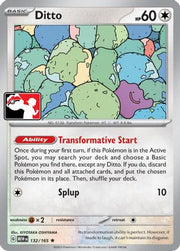 Ditto 132/165  - Holofoil Prize Pack Series Cards - Rare
