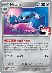 Metang 114/162  - Holofoil Prize Pack Series Cards - Common