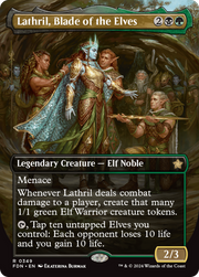Lathril, Blade of the Elves (Borderless) (FDN-349) - Foundations (Borderless) Foil