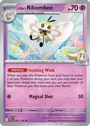 Lillie's Ribombee 067/159  - Reverse Holofoil SV09 Journey Together - Rare
