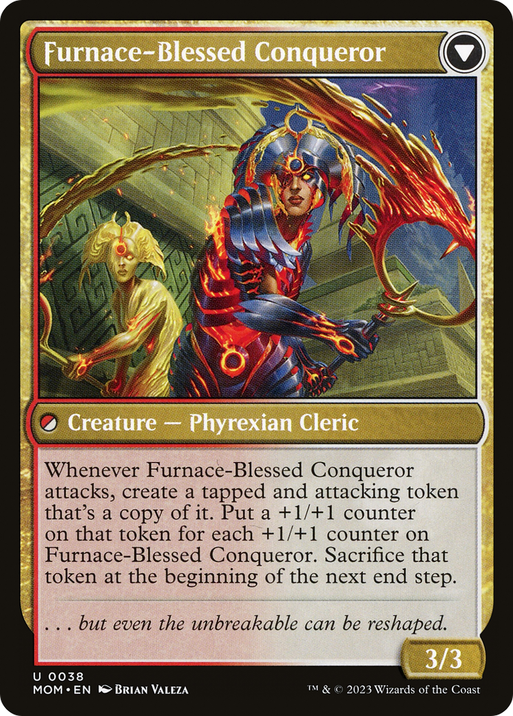 Sun-Blessed Guardian // Furnace-Blessed Conqueror (MOM-038) - March of the Machine