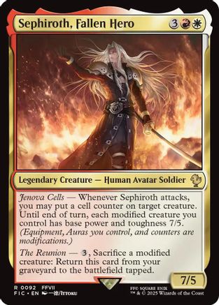 Sephiroth, Fallen Hero (FIC-092) - Commander: FINAL FANTASY