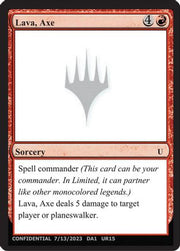 Lava, Axe (-) - Un-Known Event Playtest Cards