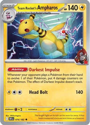 Team Rocket's Ampharos 074  SV10 Destined Rivals - Uncommon