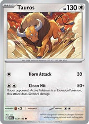 Tauros 152  - Reverse Holofoil SV10 Destined Rivals - Common