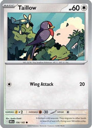 Taillow 156  SV10 Destined Rivals - Common
