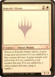 Rideable Mantis (-) - Un-Known Event Playtest Cards