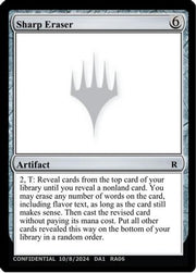 Sharp Eraser (-) - Un-Known Event Playtest Cards