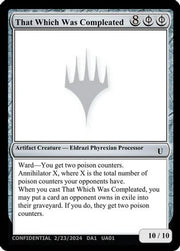That Which Was Compleated (-) - Un-Known Event Playtest Cards