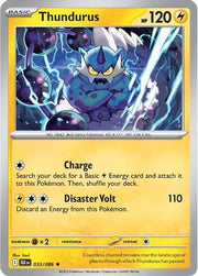 Thundurus 033/086  - Reverse Holofoil SV Black Bolt - Rare