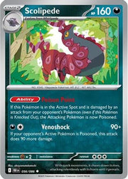 Scolipede 056/086  - Holofoil SV Black Bolt - Uncommon