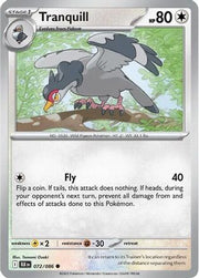 Tranquill 072/086  - Reverse Holofoil SV Black Bolt - Common