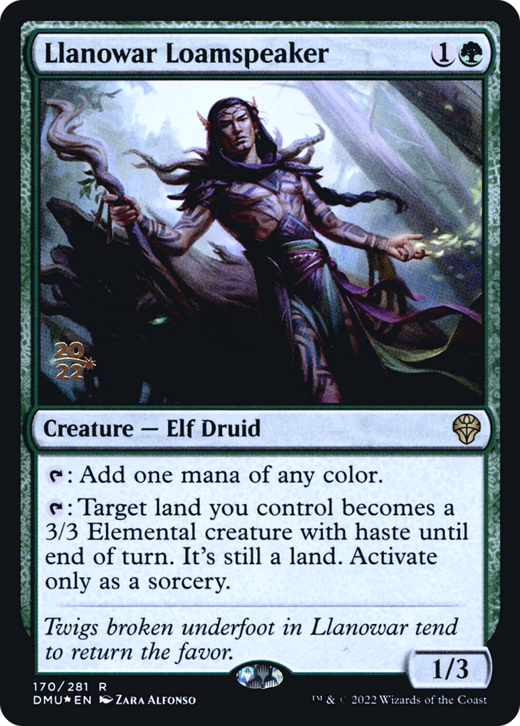 Llanowar Loamspeaker (PRE-170S) - Dominaria United Promos Foil