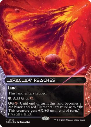 Lavaclaw Reaches (0112) (Borderless) (Galaxy Foil) (EOE-112) - Edge of Eternities Foil