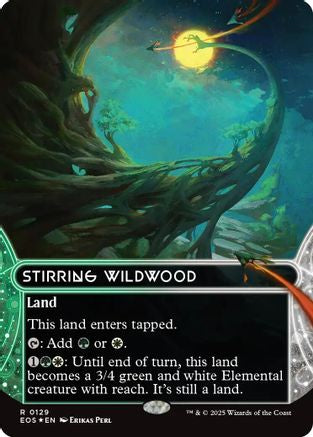 Stirring Wildwood (0129) (Borderless) (Galaxy Foil) (EOE-129) - Edge of Eternities Foil