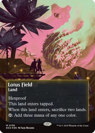 Lotus Field (0158) (Borderless) (Galaxy Foil) (EOE-158) - Edge of Eternities Foil