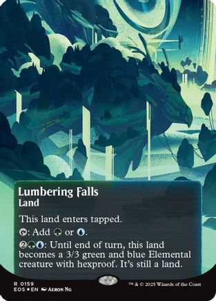 Lumbering Falls (0159) (Borderless) (Galaxy Foil) (EOE-159) - Edge of Eternities Foil
