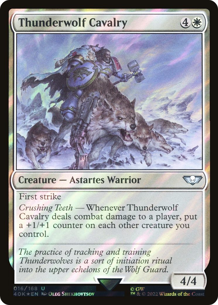 Thunderwolf Cavalry (40K-016) - Warhammer 40,000 Commander Foil