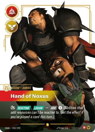 Darius - Hand of Noxus (Overnumbered) 302/298  - Foil Origins - Overnumbered