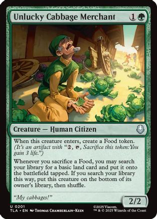 Unlucky Cabbage Merchant (TLA-201) - Avatar: The Last Airbender Foil