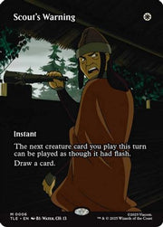 Scout's Warning (Borderless) (TLE-006) - Avatar: The Last Airbender: Eternal-Legal Foil
