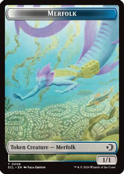 Merfolk // Worm Double-Sided Token (ECL-8 // 9) - Lorwyn Eclipsed