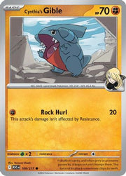 Cynthia's Gible 109  - Reverse Holofoil ME Ascended Heroes - Common