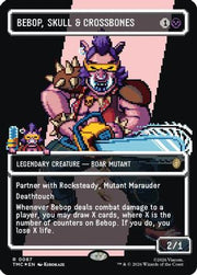 Bebop, Skull & Crossbones (Borderless) (Surge Foil) (TMC-087) - Commander: Teenage Mutant Ninja Turtles Foil