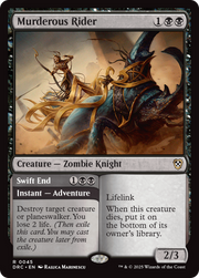 Murderous Rider // Swift End (DRC-045) - Commander: Aetherdrift