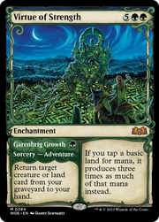 Virtue of Strength // Garenbrig Growth (WOE-284) - Wilds of Eldraine: (Showcase) Foil