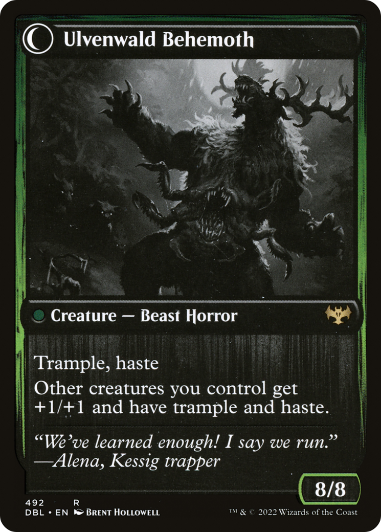 Ulvenwald Oddity // Ulvenwald Behemoth (DBL-492) - Innistrad: Double Feature: (Double Faced Transform)