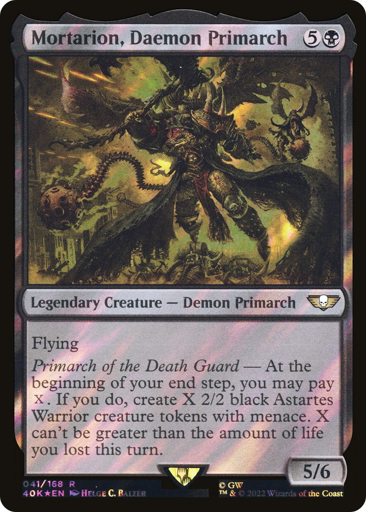 Mortarion, Daemon Primarch (40K-041) - Warhammer 40,000 Commander Foil