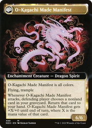 The Kami War // O-Kagachi Made Manifest (NEO-489) - Kamigawa: Neon Dynasty: (Extended Art, fandfc, enchantment) Foil