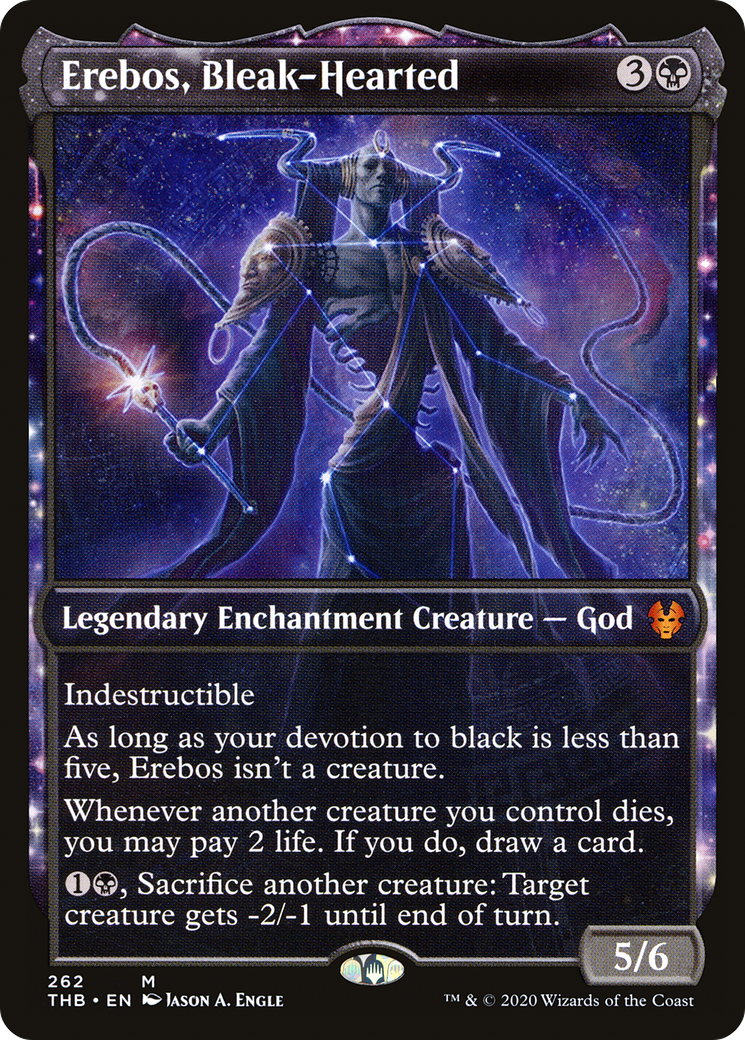 Erebos, Bleak-Hearted (THB-262) - Theros Beyond Death: (enchantment, Showcase)