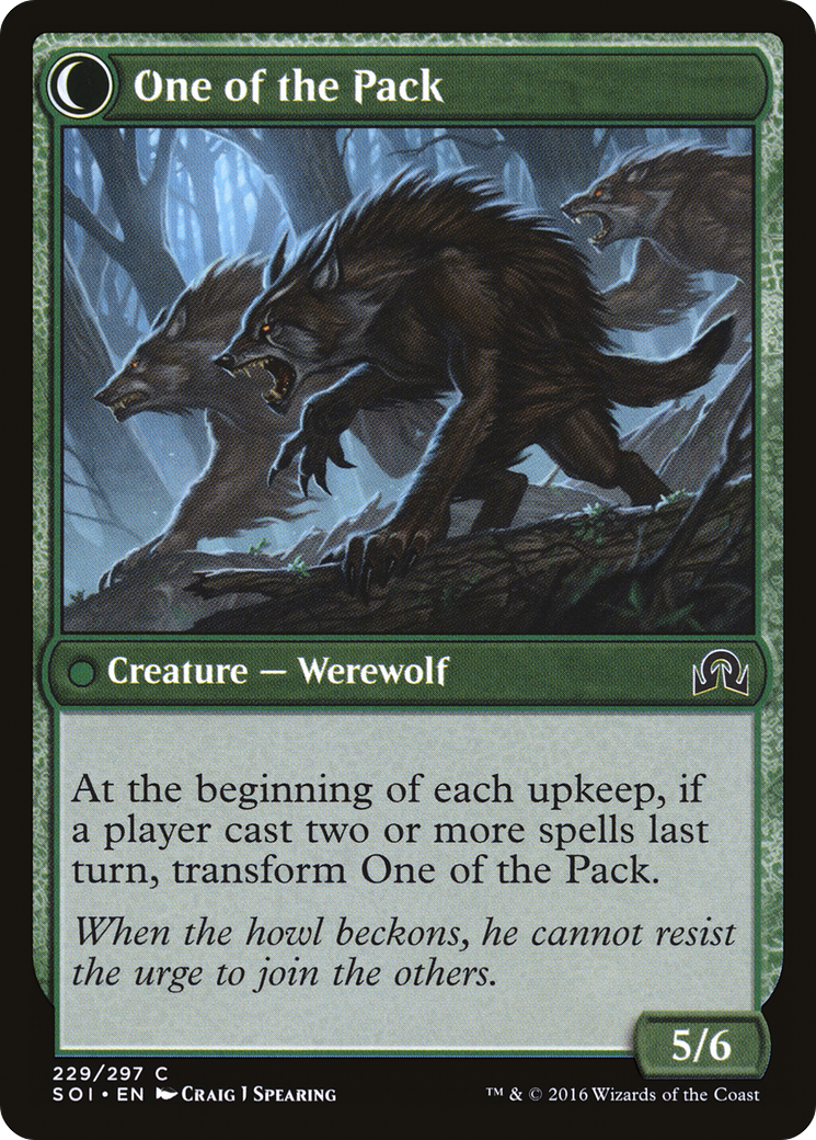 Solitary Hunter // One of the Pack (SOI-229) - Shadows over Innistrad: (Double Faced Transform)