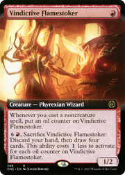 Vindictive Flamestoker (ONE-388) - Phyrexia: All Will Be One: (Extended Art) Foil