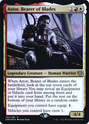 Astor, Bearer of Blades (PRE-194S) - Dominaria United Promos Foil