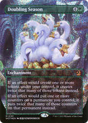 Doubling Season (WOT-101) - Wilds of Eldraine: Enchanting Tales (Borderless) Foil