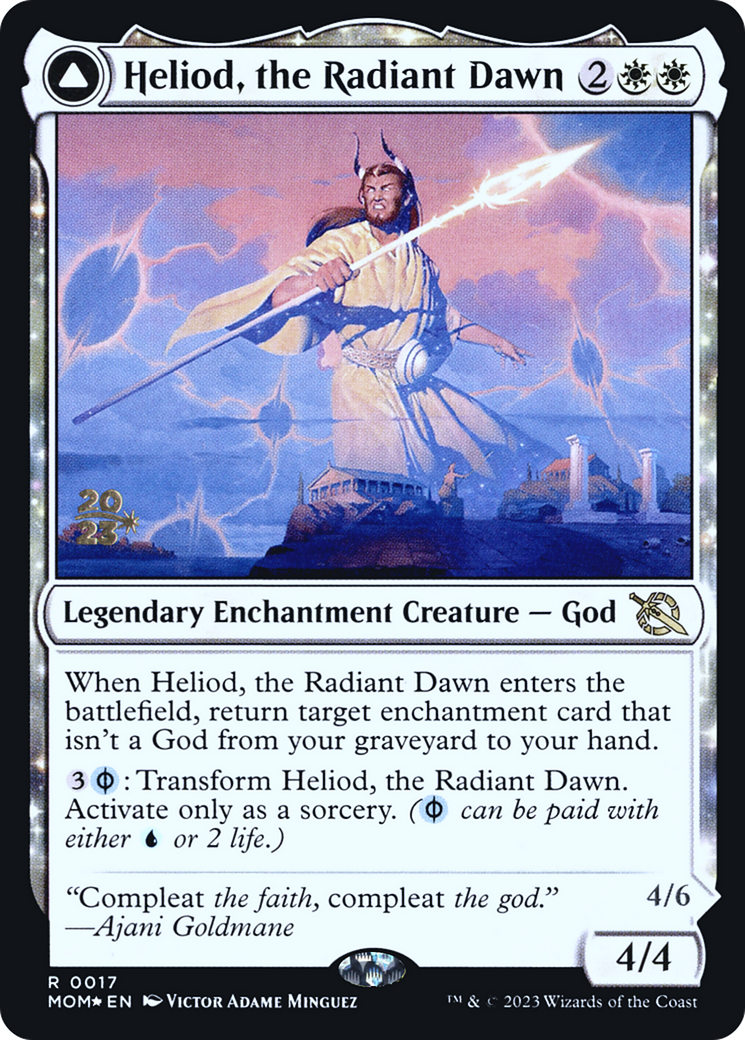 Heliod, the Radiant Dawn // Heliod, the Warped Eclipse (PRE-17S) - March of the Machine Promos: (enchantment) Foil